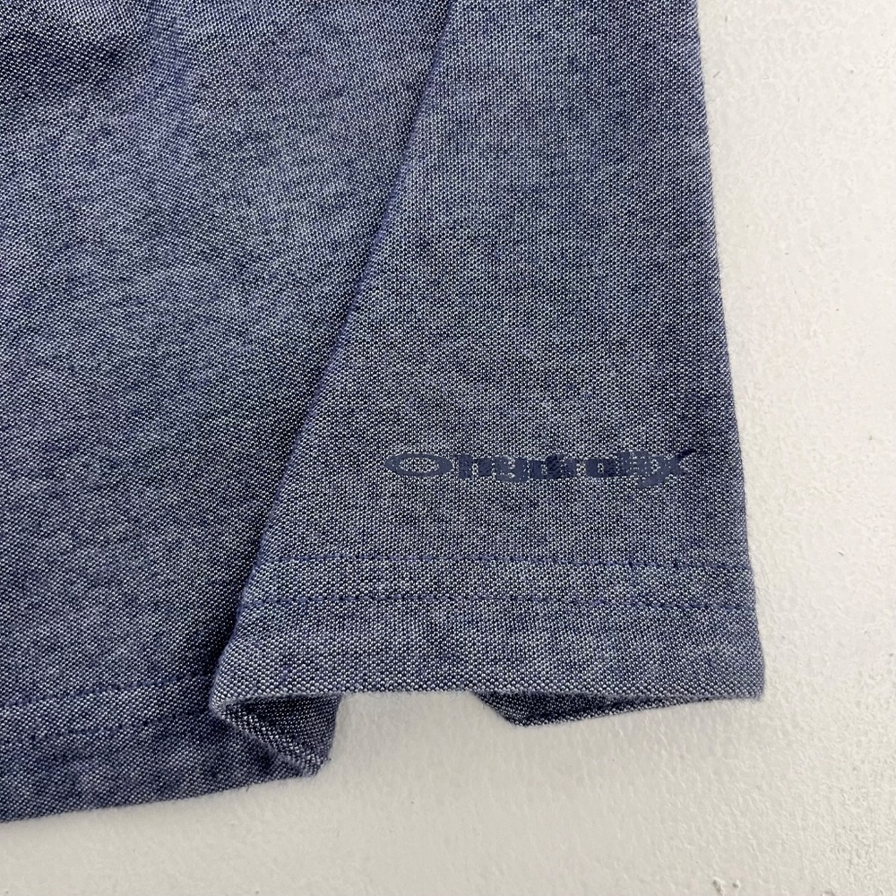 Oakley Mens T-Long Fit Size‎ Medium Polo Shirt Blue Short Sleeve Collar Pocket - Picture 4 of 10